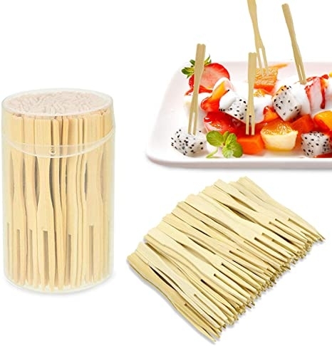  Bamboo Forks/Cocktail Stick 144 pcs/ unit | 竹叉144个/罐