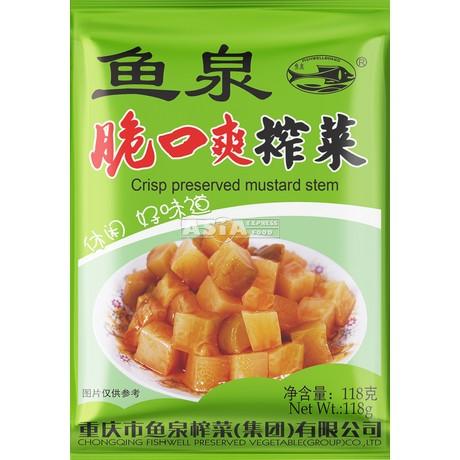 鱼泉 脆口爽榨菜 118g | FISH WELL Preserved Crispy Mustard Stem 118G