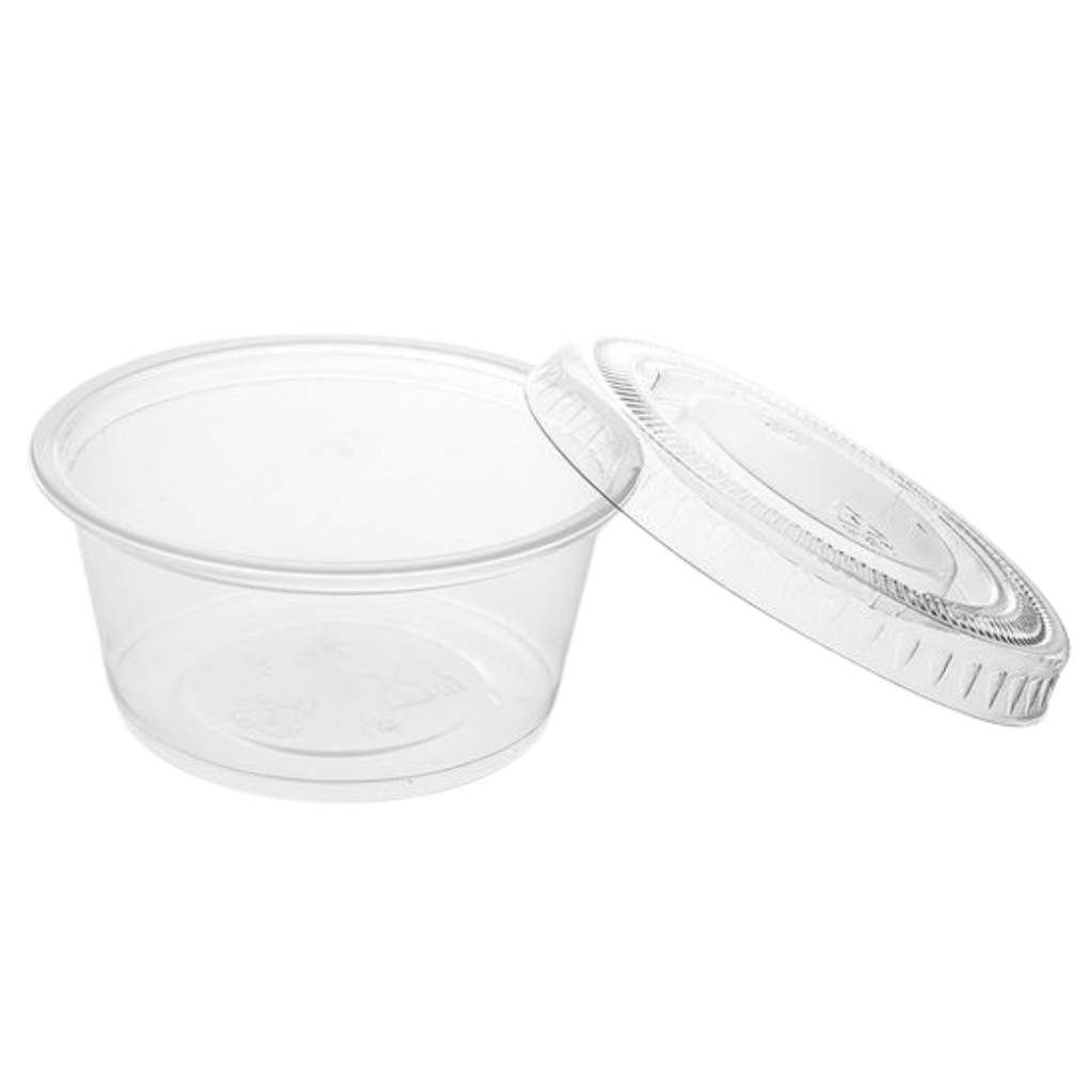 SP4 3.4 oz 打包盒 1000对 整套 | S-P4 3.25oz Sauce Cup 2500pc Botom 2500pc lids/Set 
