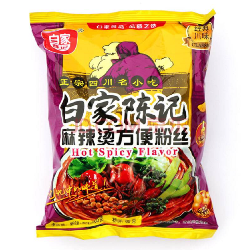 白家陈记 方便粉丝 麻辣烫 袋装 105g | BJ Inst Vermicelli Hot Spicy 105g