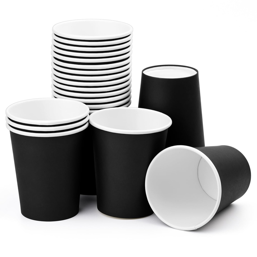 Osaka  Logo Black Paper Cup 7oz (50pcs/unit) | Osaka 黑色纸杯 咖啡杯 7oz (50个/条)