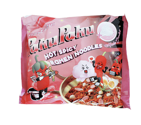 PAKUPAKU 热辣味方便面 140g | PAKUPAKU Instant Noodle Halo Carbo Hot Spicy Flav. 140g