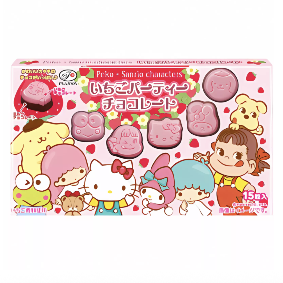 FUJIYA 三丽鸥巧克力饼干 草莓味 40g | FUJIYA Peko x Sanrio Chocolate Biscuit Strawberry Flavor 40g