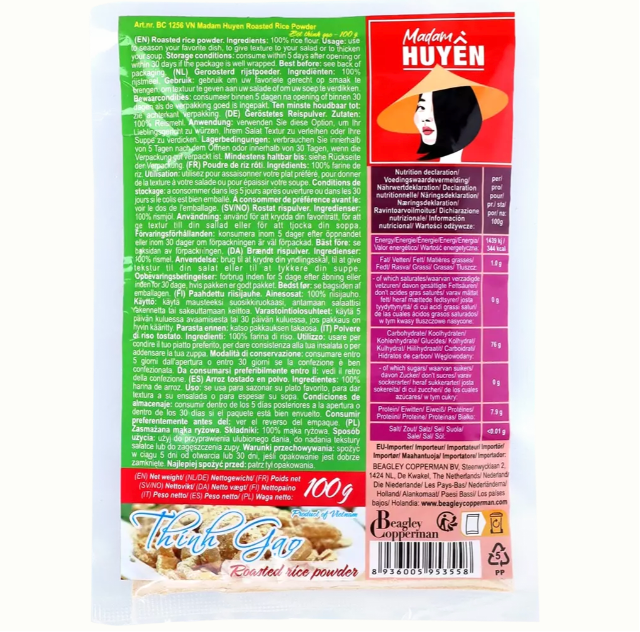 VT MADAM HUYEN 烤米粉 100g | MADAM HUYEN Roasted Rice Powder Bot Thinh Gao 100g