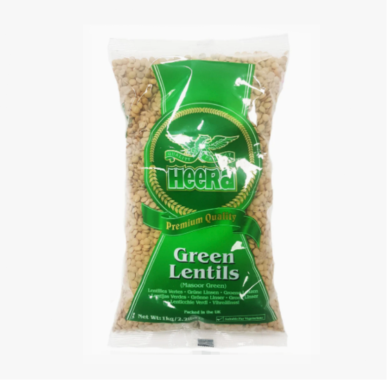 HEERA 绿扁豆 500g | HEERA Green Lentils Masoor Green 500g