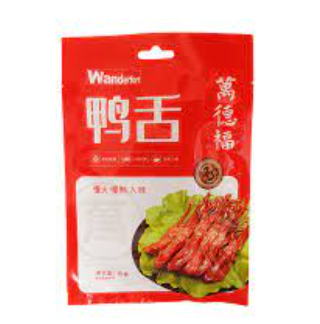 万德福 卤鸭舌 香辣味 50g | WANDERFORT Marinated Duck Tongue Spicy Flavor 50g