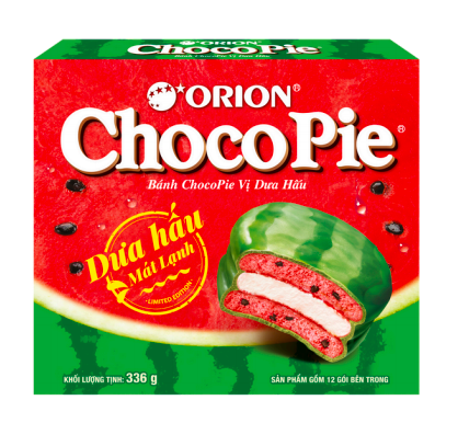 ORION Chocopie Watermelon Flavor 336g | 好丽友 巧克力派 西瓜味 336g