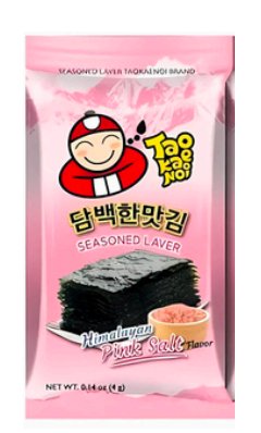 小老板 紫菜零食 喜马拉雅粉盐味 4g | TAOKAENOI Laver Seaweed Snack Himalayan Pink Salt Flavor 4g