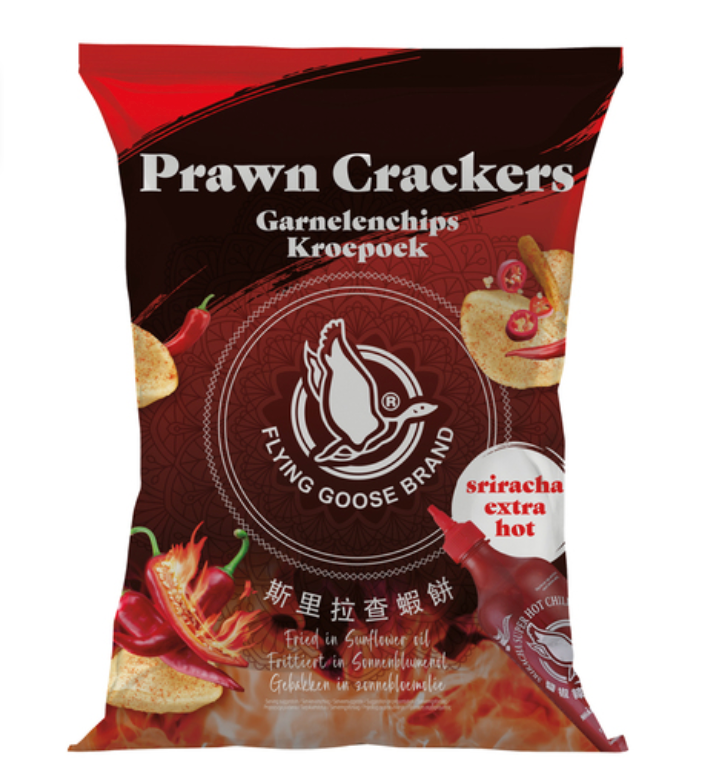 FLYING GOOSE 虾条 特辣味 80g | FLYING GOOSE Prawn Cracker Extra Hot Flavor 80g