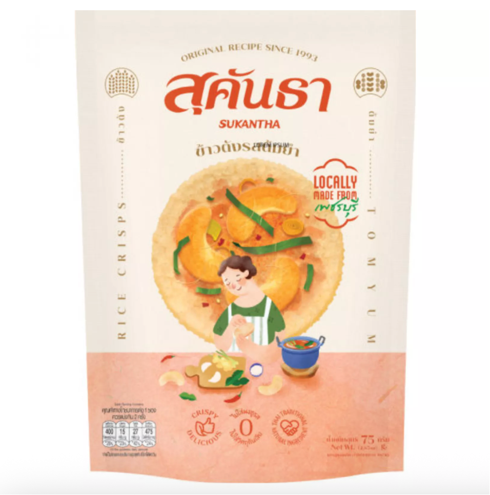 SUKANTA 米饼 冬阴功味 75g | SUKANTA Rice Cracker Tom Yum Flavor 75g