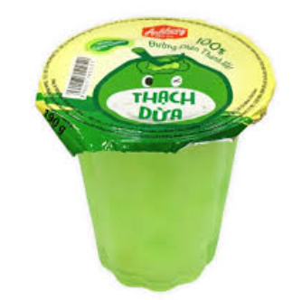 ANHHONG 椰果杯 哈密瓜味 190g |  ANHHONG Nata de Coco Melon Flavor Cup 190g