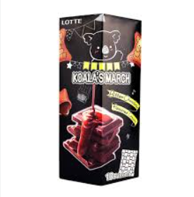 乐天 小熊 注心饼干 黑巧味 37g | LOTTE Koala March Biscuit Bitter Chocolate Flavor 37g