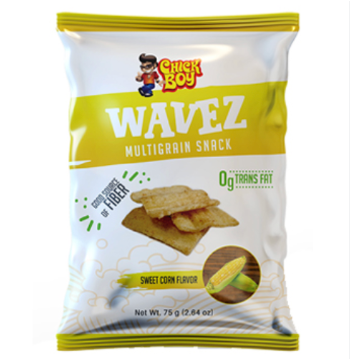CHICK BOY Wavez 多谷物脆片 甜玉米味 75g | CHICK BOY Wavez Multigrain Snack Sweet Corn Flavor 75g