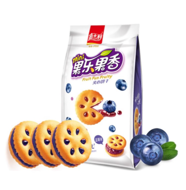 JSL Sandwich Biscuit Blueberry Flavor 85g | 嘉士利 果酱夹心饼干 蓝莓味 85g