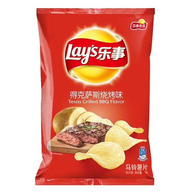 乐事 薯片 得克萨斯烧烤味 70g | LAY'S Potato Chips Texas BBQ Flavor 70g