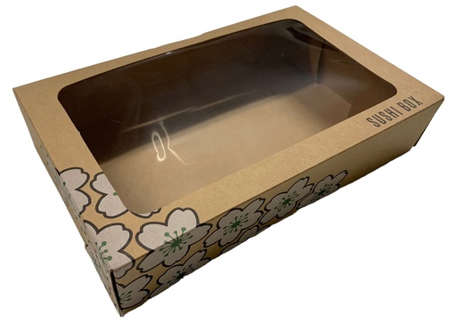 [93090] TTM 寿司纸盒带窗口 SU09（243x153x52）300pcs |  TTM Sushi Paper Box With Window SU09 (243x153x52)  300pcs