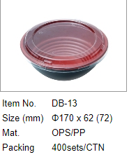 [92465]  SAKURA Donburi DB-13 :170x62mm /8x 50Prs | Sakura DB-13 外卖盒 8*50PCS