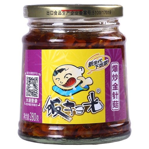 [30143] FSG Enoki Mushroom vegetables 280g | 饭扫光 金针菇 280g