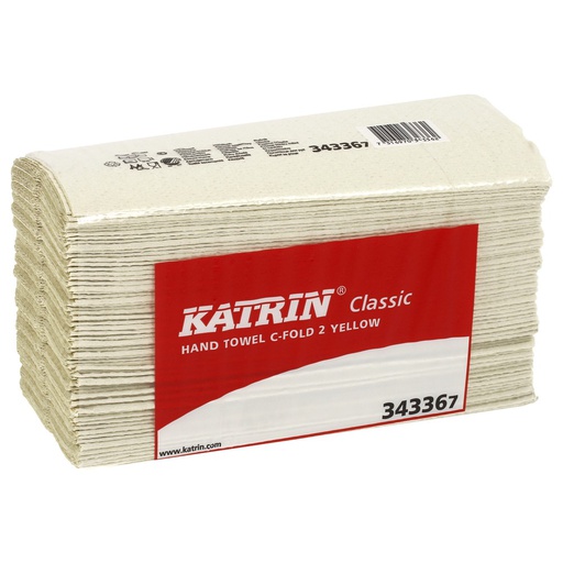 [70139] Katrin Hand Towel C-fold 2 Yellow, 2 Layer | 厨房擦手纸 双层 黄色