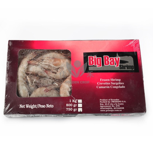 [80736] Big Bay HOSO Shrimp 20/30(21/30) 750g | Big Bay 白虾 20/30(21/30) 有头有壳 750g