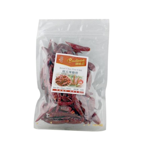 [40793] 太阳门 朝天干辣椒 50g | TYM Chao Tian Chili 50g
