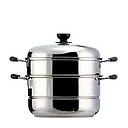 [70262] 不锈钢三层蒸锅 34厘米 | Stainless Steel 3-Tier Steamer 34cm