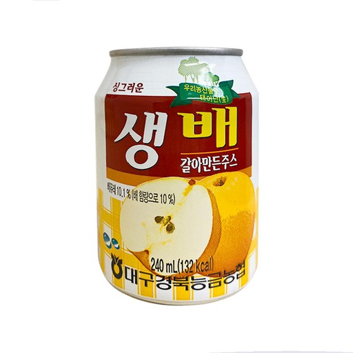 [60223] Korean Canned Pear Drink Added Fructose 238ml | 韩国梨子饮料 238ml