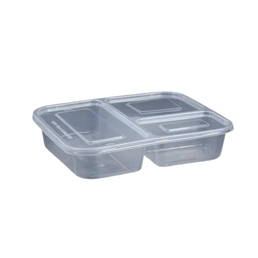 [70419] Take Away Box 1000ml 3 PARTS (150sets) | 三格外卖盒 1000ml (150套) / 箱