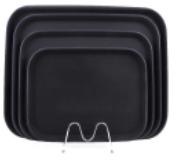 [70666] PP材质 黑色塑料防滑托盘  中号 | Black Skidproof Tray M Size