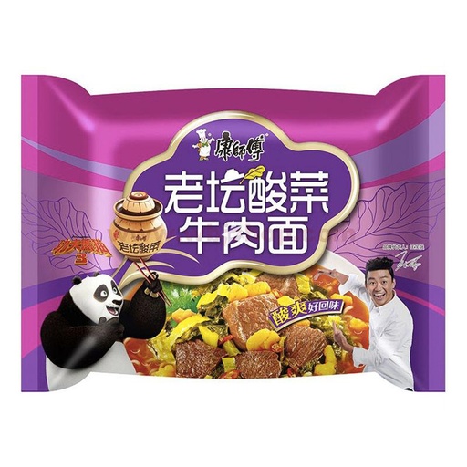 [30505] Mr. Kons instant noodles sauerkraut beef 117g | 康师傅 老坛酸菜牛肉面 117g