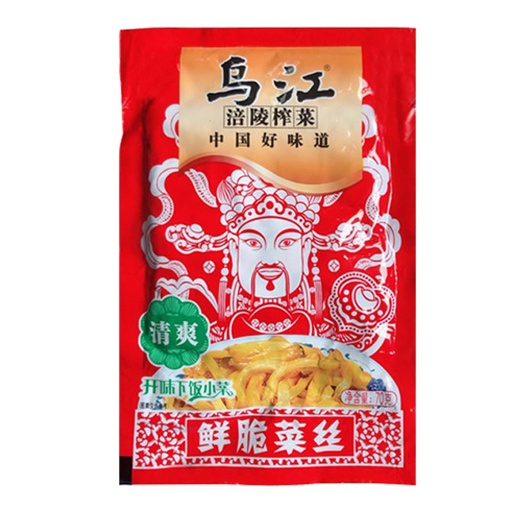 [20234] Wujiang Light Flavour mustard Tube 80g | 乌江 鲜脆榨菜丝 清香 80g