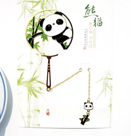 [90134] Creative Souvenir Panda Bamboo Hollow Bookmark /pcs | 创意熊猫镂空书签 /pcs