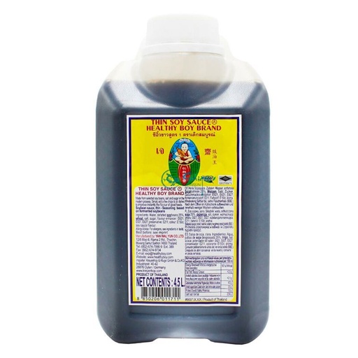 [40296] HEALTHY BOY Thin Soy Sauce 4.5L | 肥儿牌 泰国生抽 / 大桶 