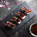 [70293] Black Stone Plate for Sushi 25*12cm | 寿司托盘 25*12cm / 个