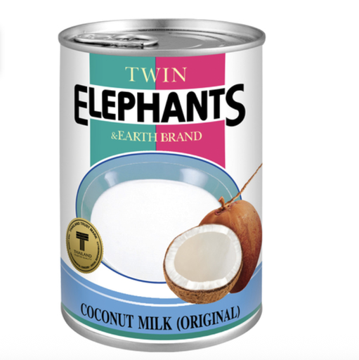[41796] TWIN ELEPHANTS Coconut Milk In Tin 18%-20% Milkfat 400ml | TWIN ELEPHANTS 椰浆 400ml