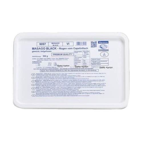 [80900] 多春鱼子 (黑) 500g | Masago Black 500g