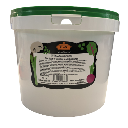 [50091] 无乳糖无麸质素食蛋黄酱 5kg/桶 | Kevyt Mayonnaise Laktoositon/Gluteeniton 5kg (Vegan)